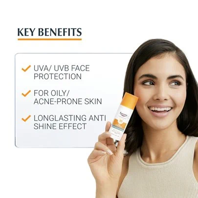 EUCERIN SUN Oil Control Gel-Cream Tinted CC Medium SPF50+ 50ml 2 EUCERIN SUN Oil Control Gel-Cream Tinted CC Medium SPF50+ 50ml