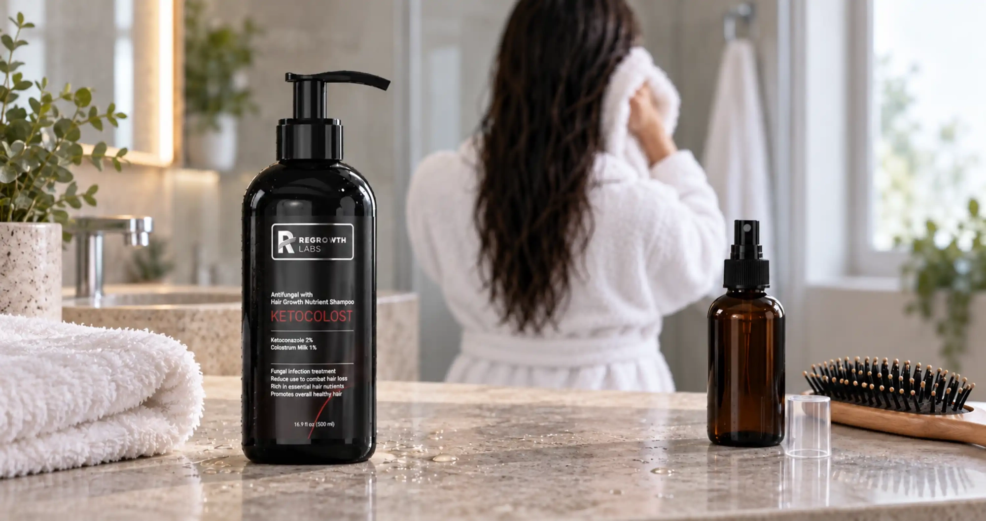 Ketocolost before minoxidil spray